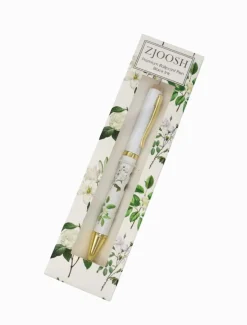 Vintage Botanical Pen White