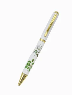 Vintage Botanical Pen White