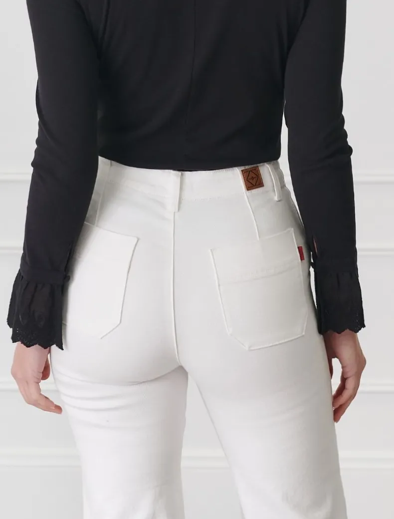 Wanda Denim Pant White