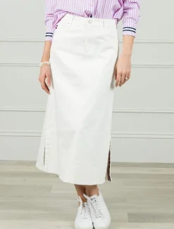 Wanda Denim Skirt White