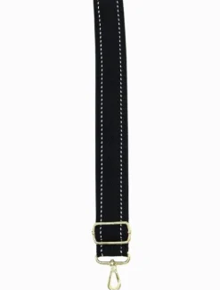 Webbing Bag Strap Black White