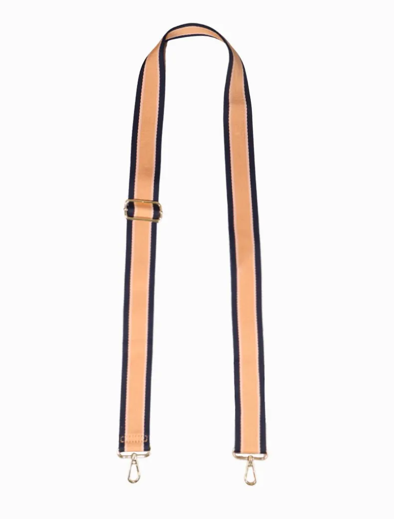 Webbing Bag Strap Navy Tan Sand