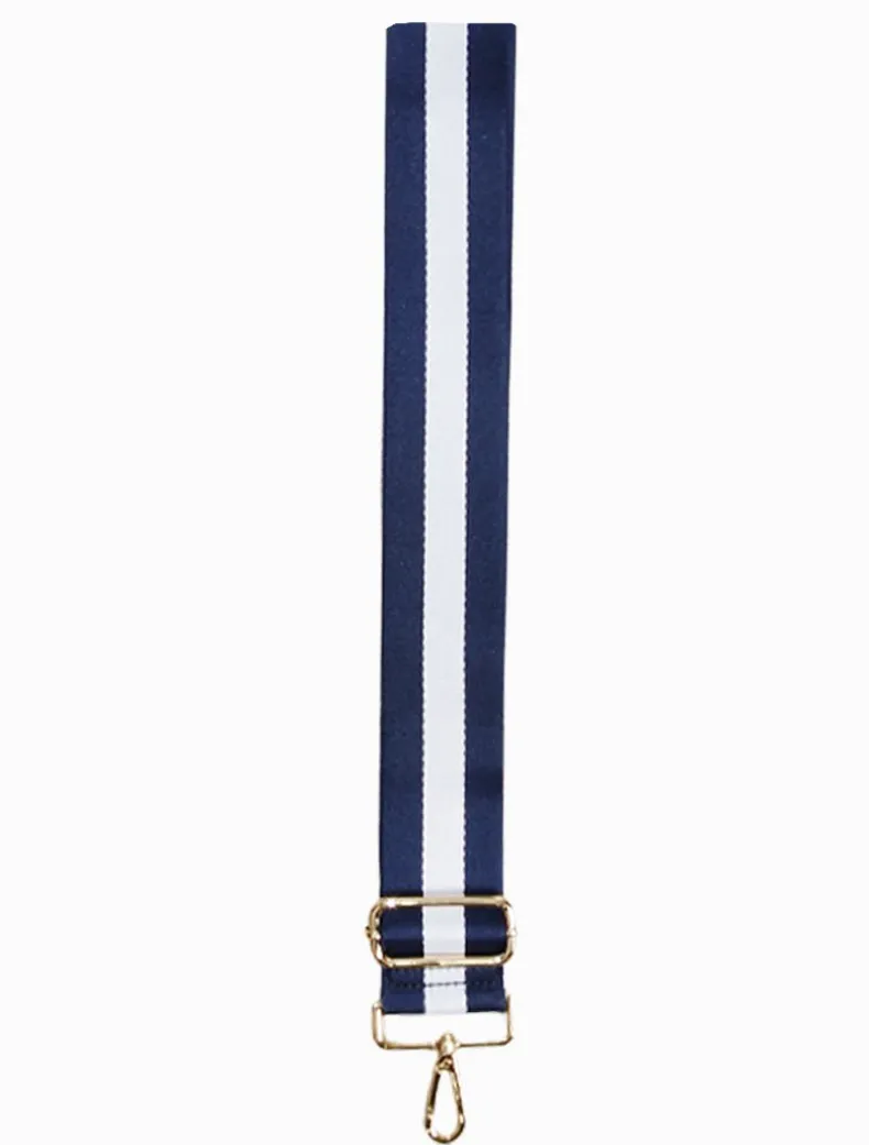 Webbing Bag Strap Navy White