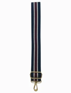 Webbing Bag Strap Navy White Red