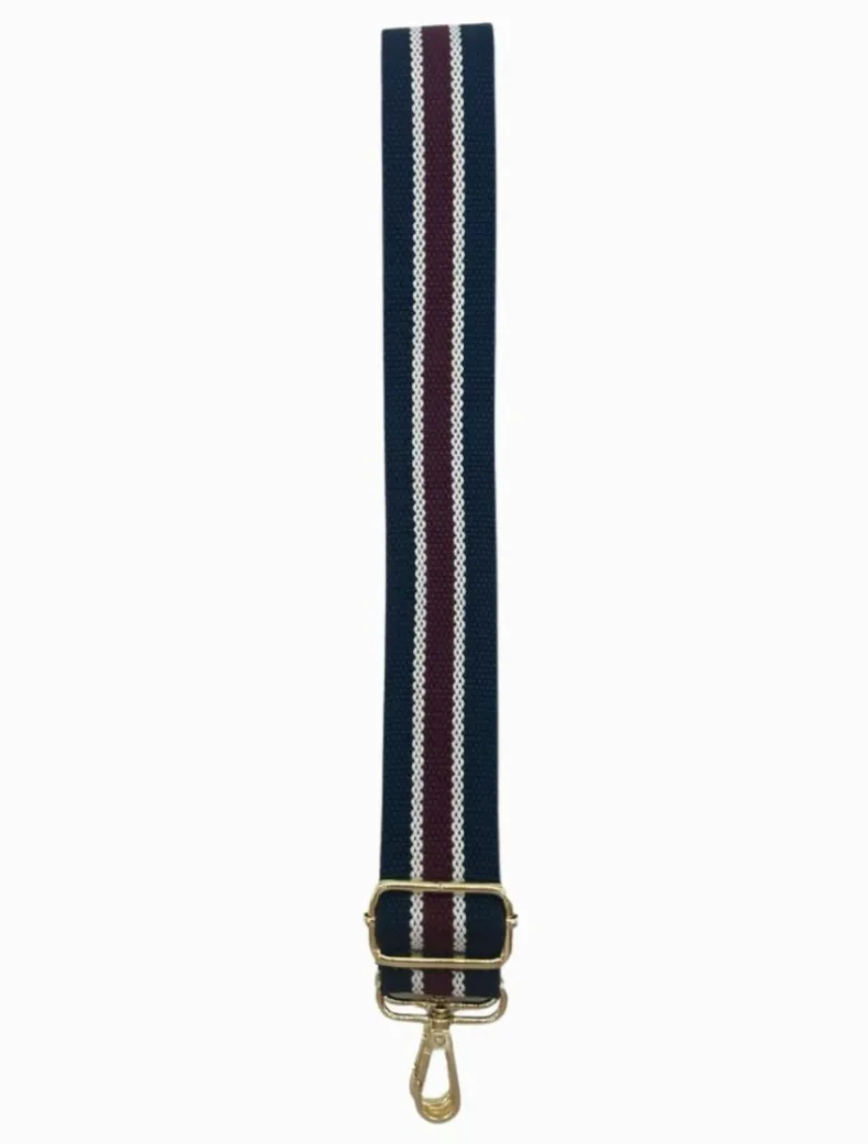 Webbing Bag Strap Navy White Red