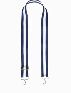 Webbing Bag Strap Navy White