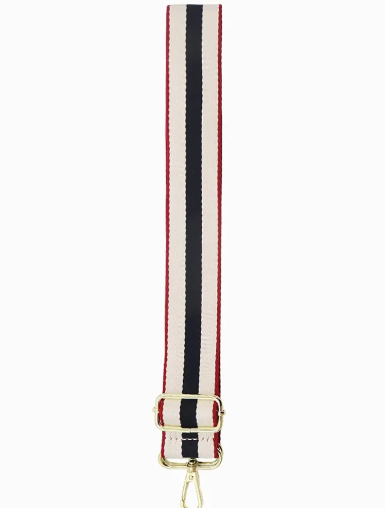 Webbing Bag Strap Red Black White