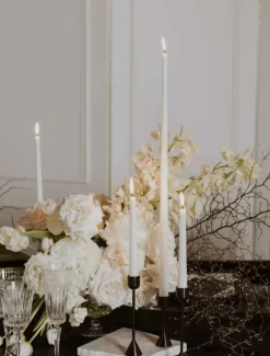 White 30cm Dinner Candle (Pack of 4)