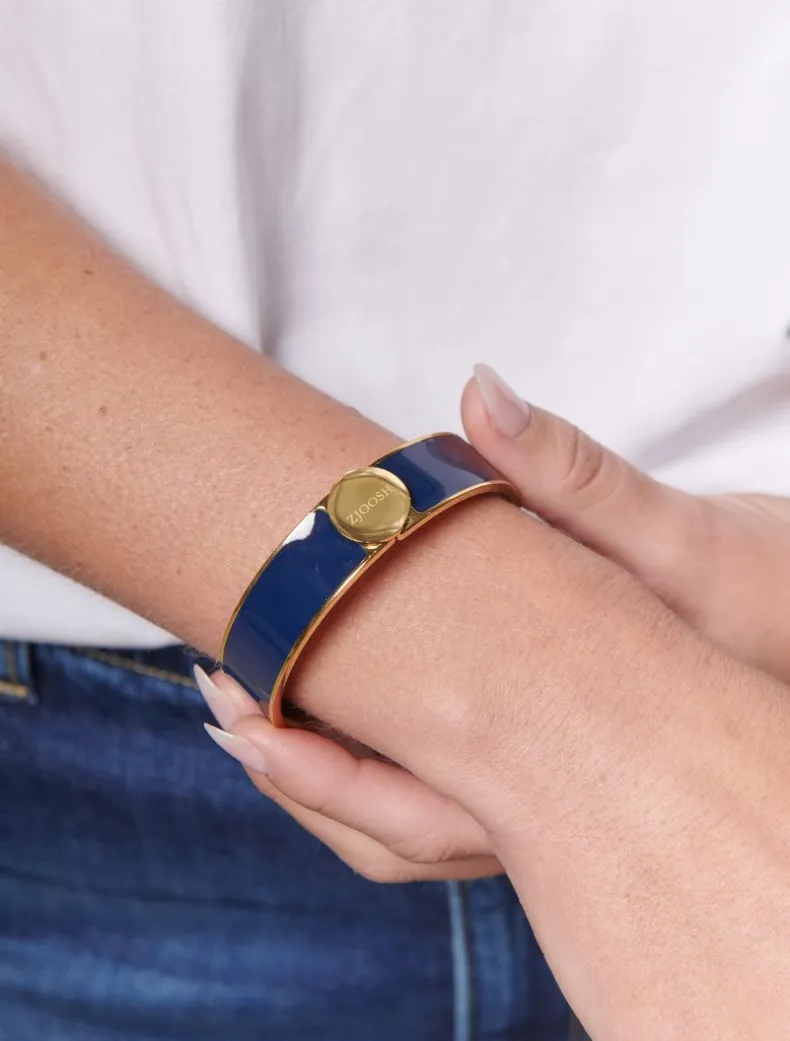 Zjoosh Logo Disk Bangle Navy