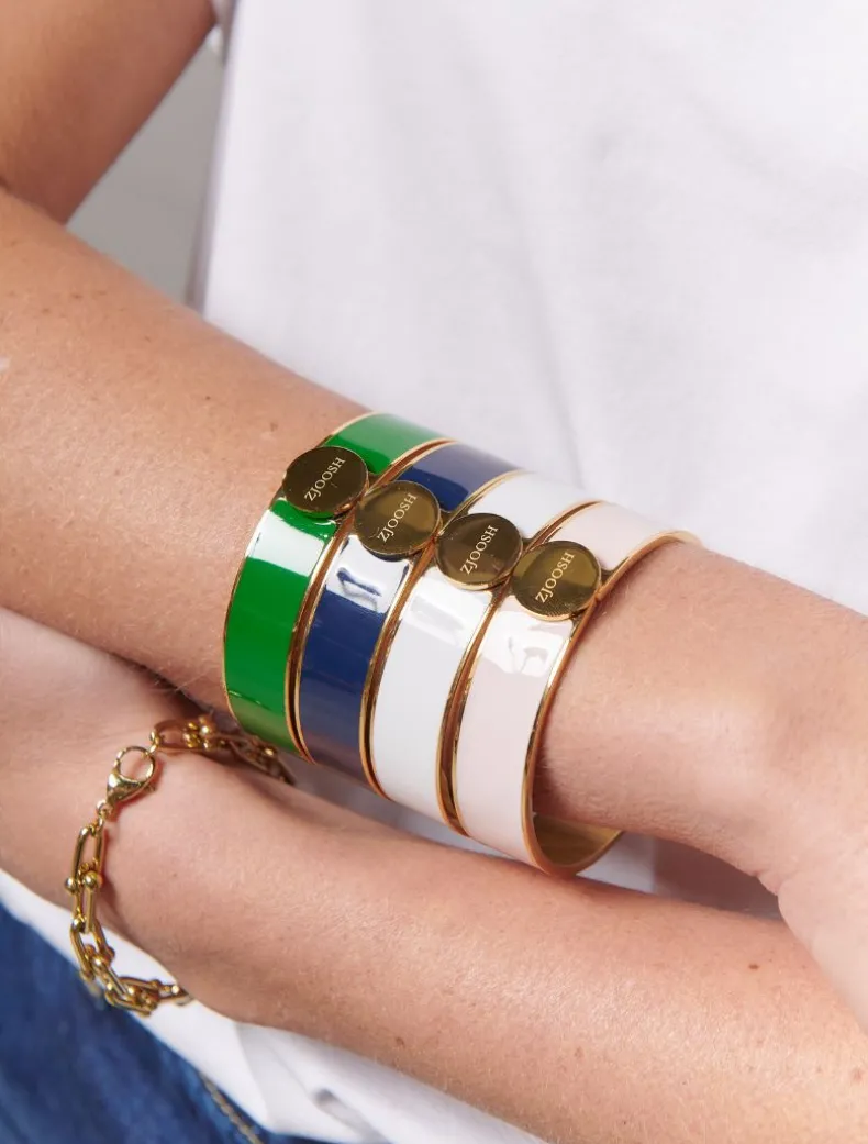 Zjoosh Logo Disk Bangle Navy