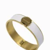 Zjoosh Logo Disk Bangle White