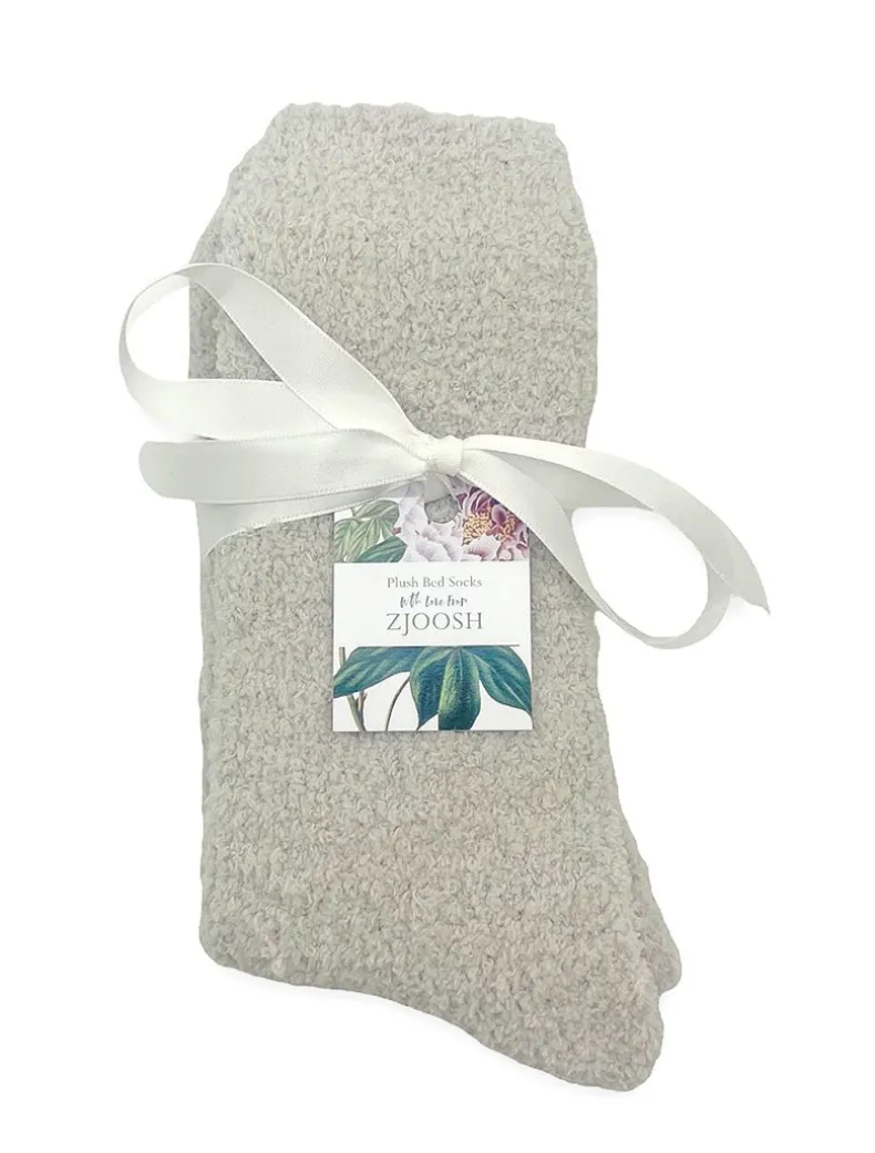 Zjoosh Plush Bed Socks Grey
