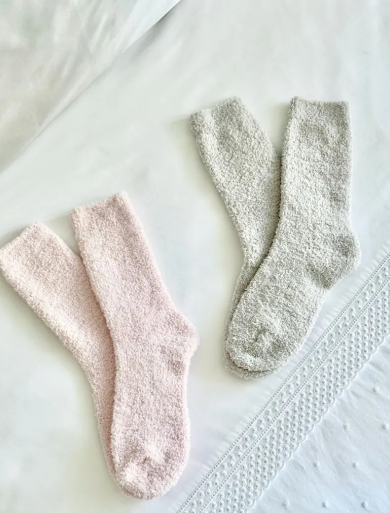 Zjoosh Plush Bed Socks Pink