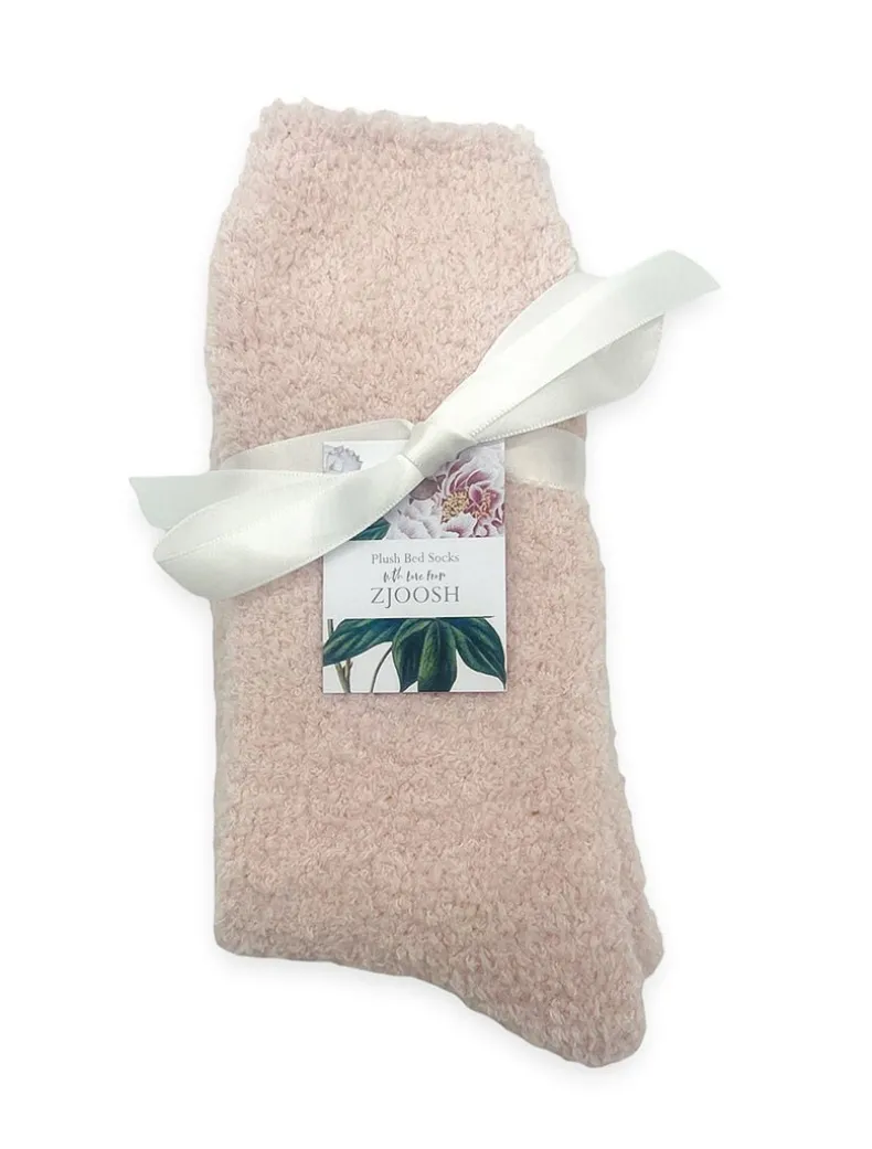 Zjoosh Plush Bed Socks Pink